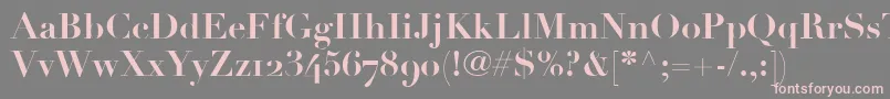 LinotypeDidotBoldOldstyleFigures Font – Pink Fonts on Gray Background