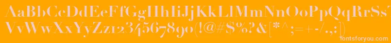 LinotypeDidotBoldOldstyleFigures Font – Pink Fonts on Orange Background