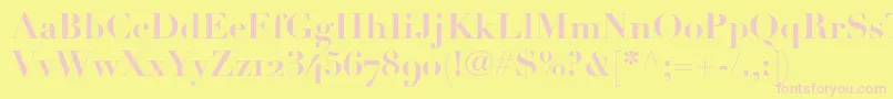 LinotypeDidotBoldOldstyleFigures Font – Pink Fonts on Yellow Background