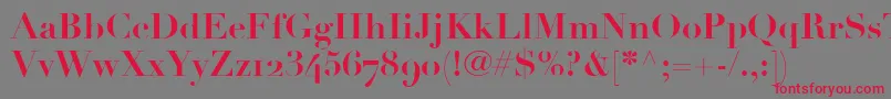 LinotypeDidotBoldOldstyleFigures Font – Red Fonts on Gray Background