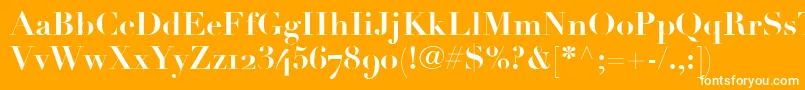 LinotypeDidotBoldOldstyleFigures Font – White Fonts on Orange Background