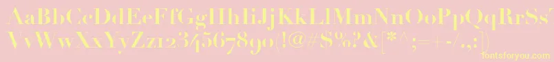 LinotypeDidotBoldOldstyleFigures Font – Yellow Fonts on Pink Background