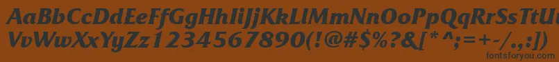 FrizquadrataattBolditalic Font – Black Fonts on Brown Background