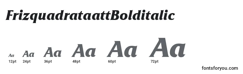 FrizquadrataattBolditalic font sizes