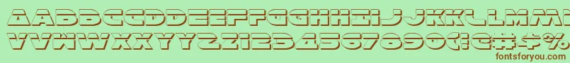 HanSoloExpShadowlaser Font – Brown Fonts on Green Background