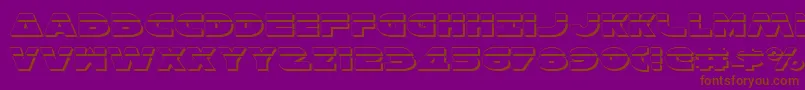 HanSoloExpShadowlaser Font – Brown Fonts on Purple Background