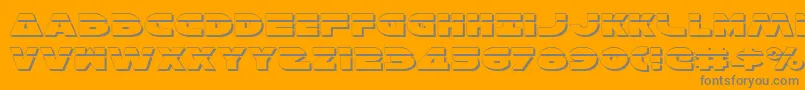 HanSoloExpShadowlaser Font – Gray Fonts on Orange Background