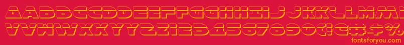 HanSoloExpShadowlaser Font – Orange Fonts on Red Background