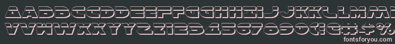 HanSoloExpShadowlaser Font – Pink Fonts on Black Background