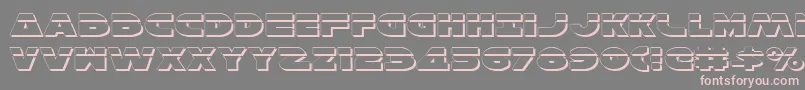 HanSoloExpShadowlaser-Schriftart – Rosa Schriften auf grauem Hintergrund