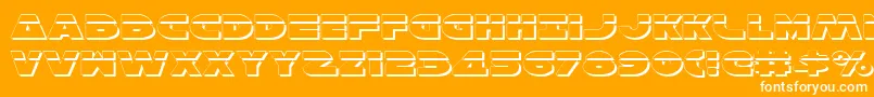 フォントHanSoloExpShadowlaser – オレンジの背景に白い文字