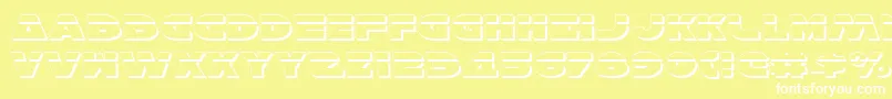 HanSoloExpShadowlaser Font – White Fonts on Yellow Background