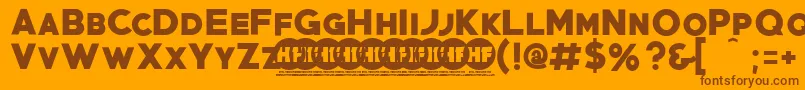 PrimetimePersonalUseOnly Font – Brown Fonts on Orange Background