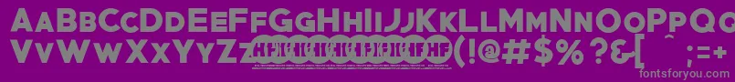 PrimetimePersonalUseOnly Font – Gray Fonts on Purple Background
