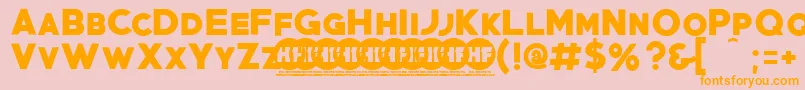 PrimetimePersonalUseOnly Font – Orange Fonts on Pink Background