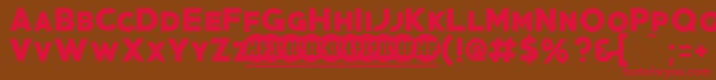 PrimetimePersonalUseOnly Font – Red Fonts on Brown Background