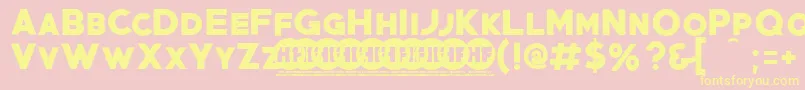 PrimetimePersonalUseOnly Font – Yellow Fonts on Pink Background