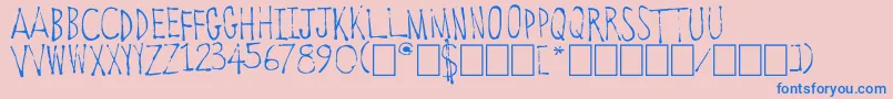 OldTowneVermont Font – Blue Fonts on Pink Background