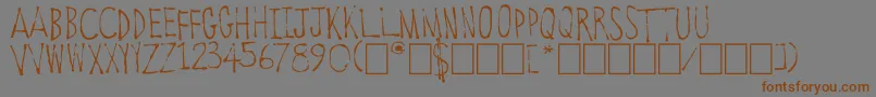 Шрифт OldTowneVermont – коричневые шрифты на сером фоне