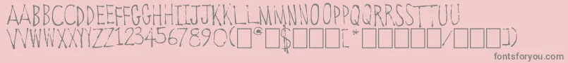 フォントOldTowneVermont – ピンクの背景に灰色の文字