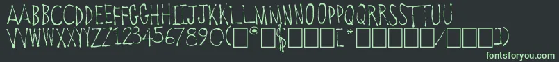 OldTowneVermont Font – Green Fonts on Black Background