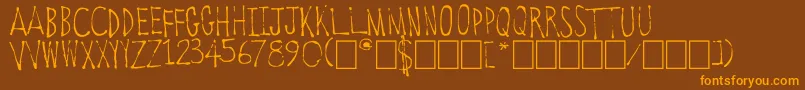 Шрифт OldTowneVermont – оранжевые шрифты на коричневом фоне