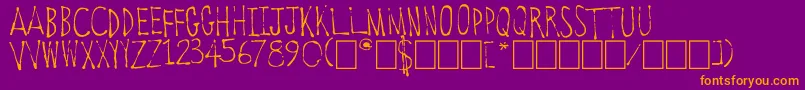 OldTowneVermont Font – Orange Fonts on Purple Background