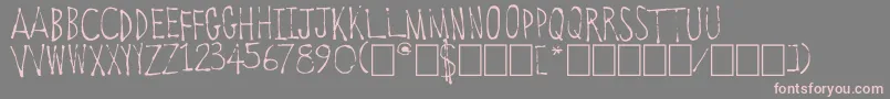 OldTowneVermont Font – Pink Fonts on Gray Background