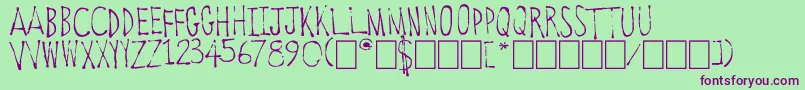 Шрифт OldTowneVermont – фиолетовые шрифты на зелёном фоне