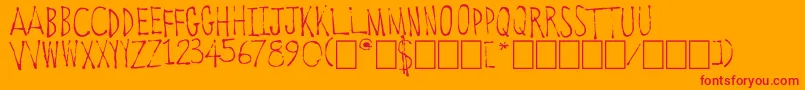 OldTowneVermont Font – Red Fonts on Orange Background