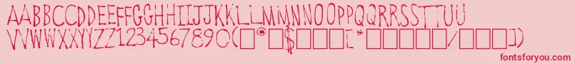OldTowneVermont Font – Red Fonts on Pink Background