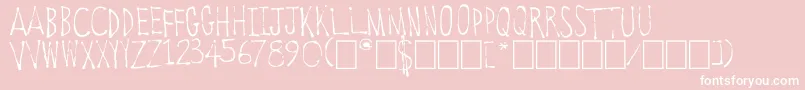 フォントOldTowneVermont – ピンクの背景に白い文字