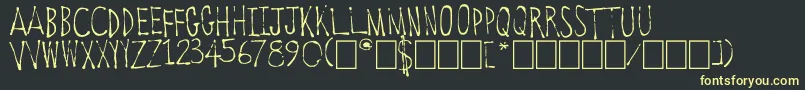 OldTowneVermont Font – Yellow Fonts on Black Background