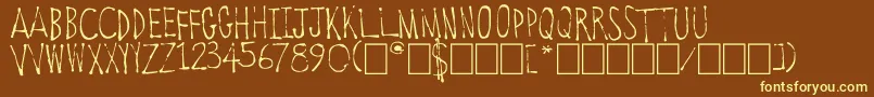 Шрифт OldTowneVermont – жёлтые шрифты на коричневом фоне