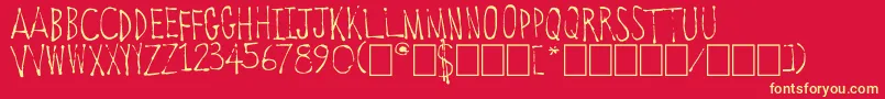 OldTowneVermont Font – Yellow Fonts on Red Background