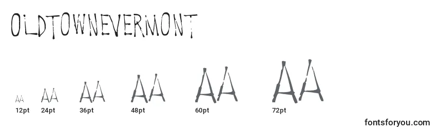 Размеры шрифта OldTowneVermont
