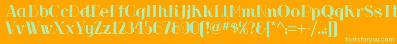 Riot Squad Nf Font – Green Fonts on Orange Background