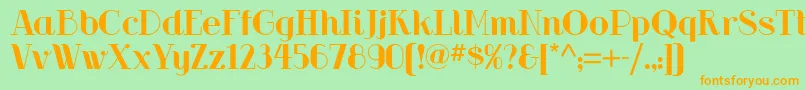 Riot Squad Nf Font – Orange Fonts on Green Background
