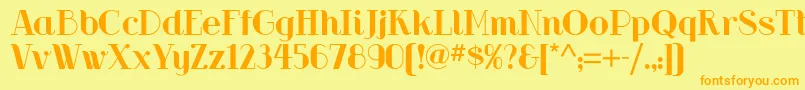 Riot Squad Nf Font – Orange Fonts on Yellow Background
