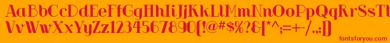 Riot Squad Nf Font – Red Fonts on Orange Background