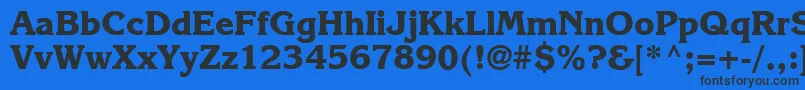 Karlajohnson7Extraboldsh Font – Black Fonts on Blue Background