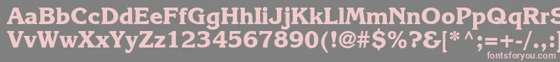 Karlajohnson7Extraboldsh-fontti – vaaleanpunaiset fontit harmaalla taustalla