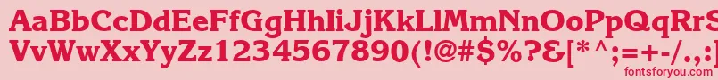 Karlajohnson7Extraboldsh Font – Red Fonts on Pink Background