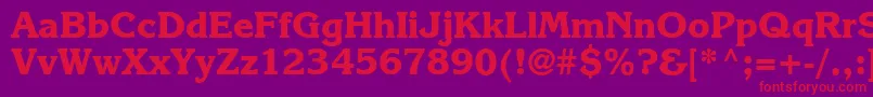 Karlajohnson7Extraboldsh Font – Red Fonts on Purple Background