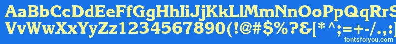 Шрифт Karlajohnson7Extraboldsh – жёлтые шрифты на синем фоне