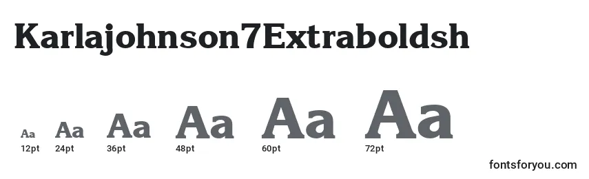 Размеры шрифта Karlajohnson7Extraboldsh