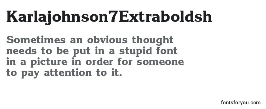 Karlajohnson7Extraboldsh Font