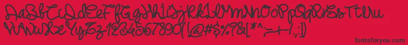 fuente Pwnoodlething – Fuentes Negras Sobre Fondo Rojo
