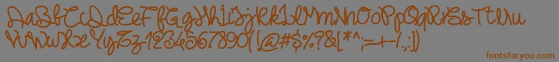 Pwnoodlething Font – Brown Fonts on Gray Background