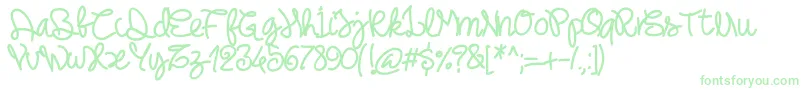 Pwnoodlething Font – Green Fonts on White Background
